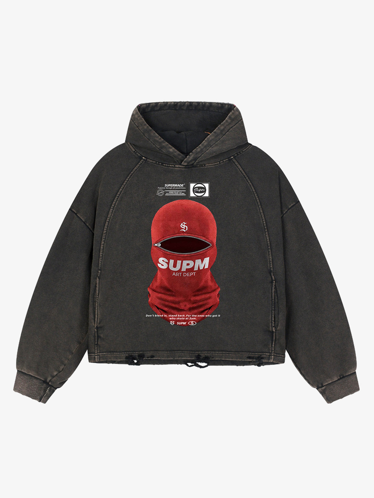 Oversized Snake Graphic Hoodie with Bold Print Design 