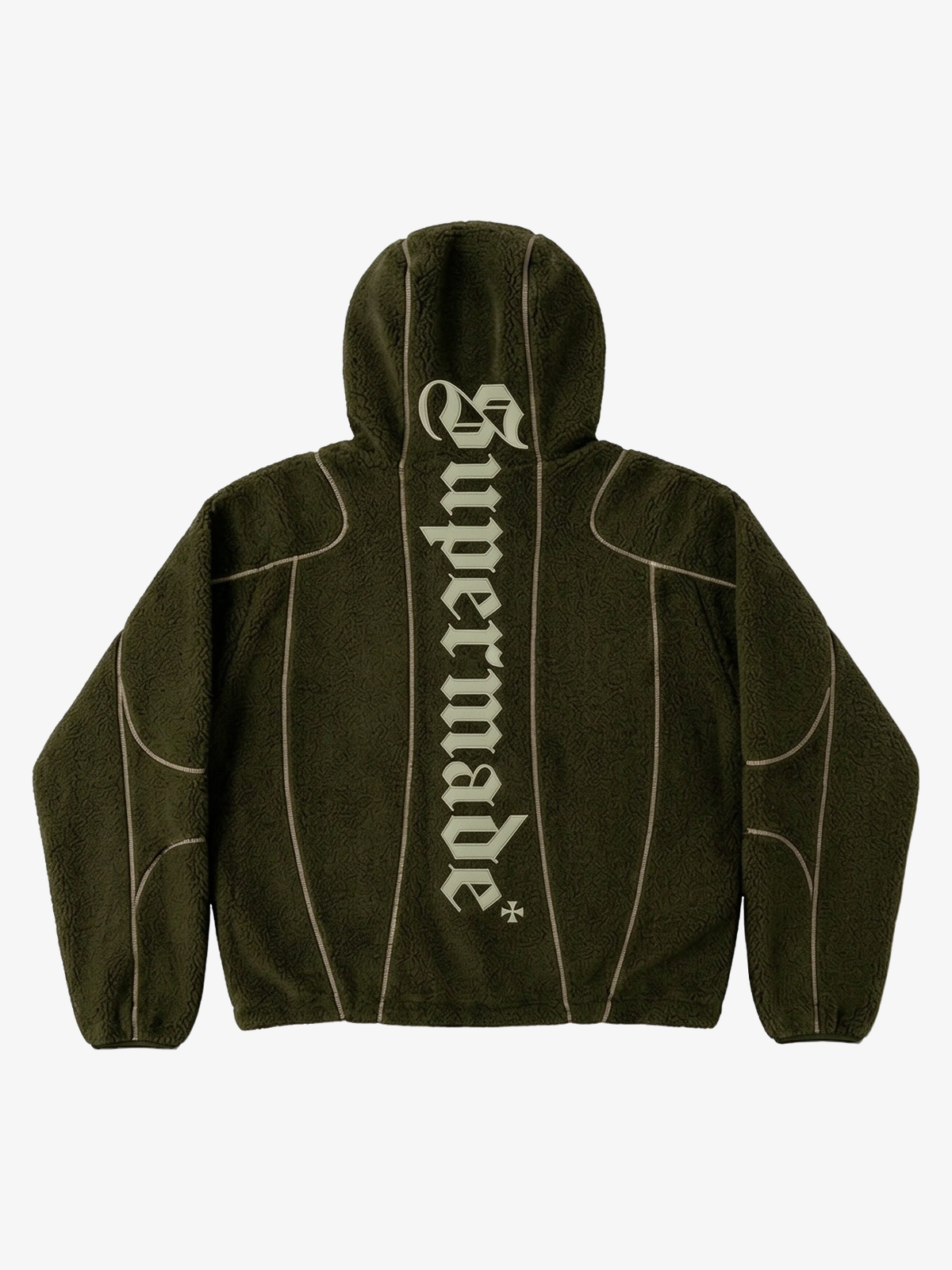 Contrast Stitch Fleece Hoodie Jacket