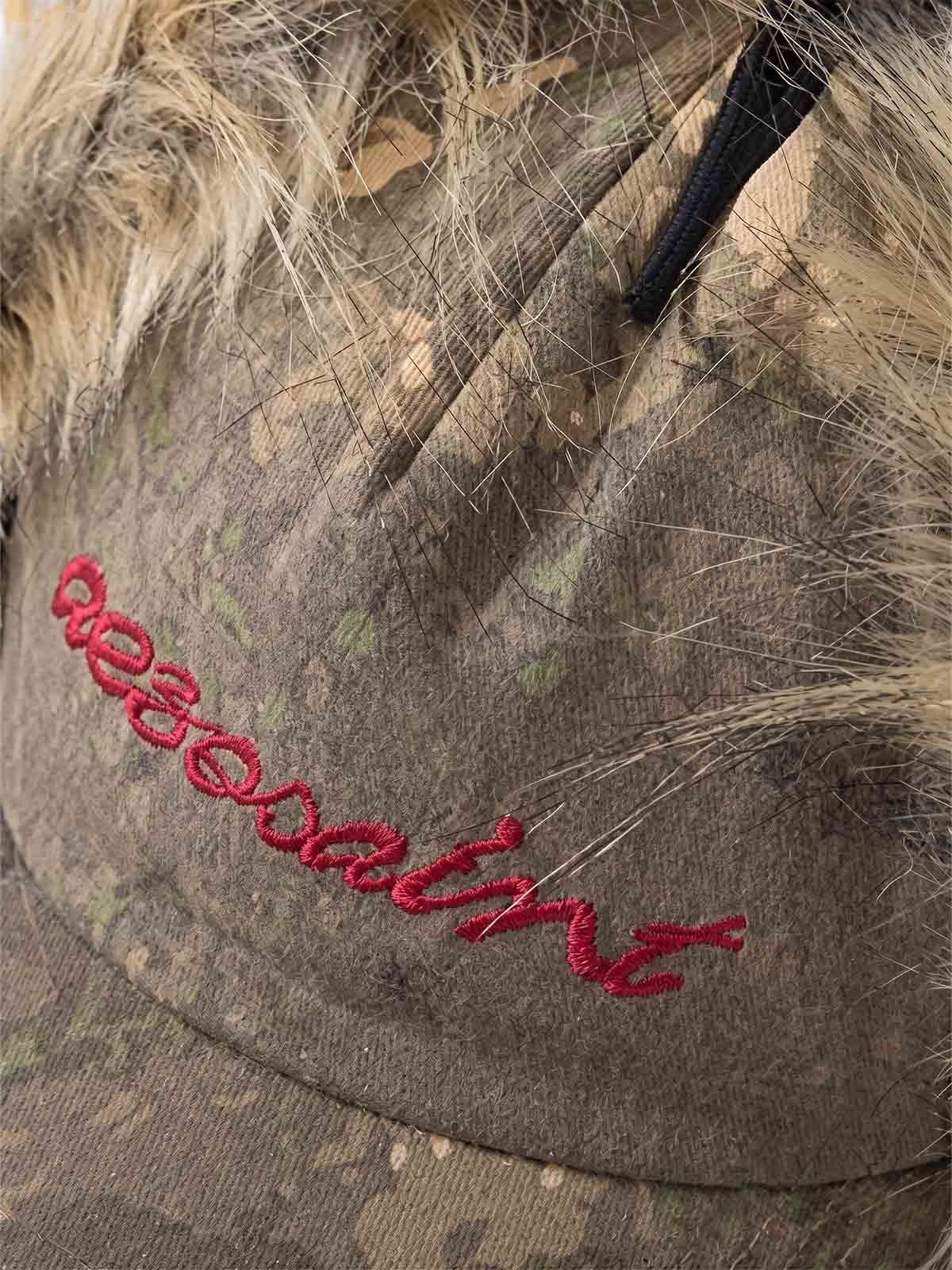 Camo Faux Fur Trim Hat
