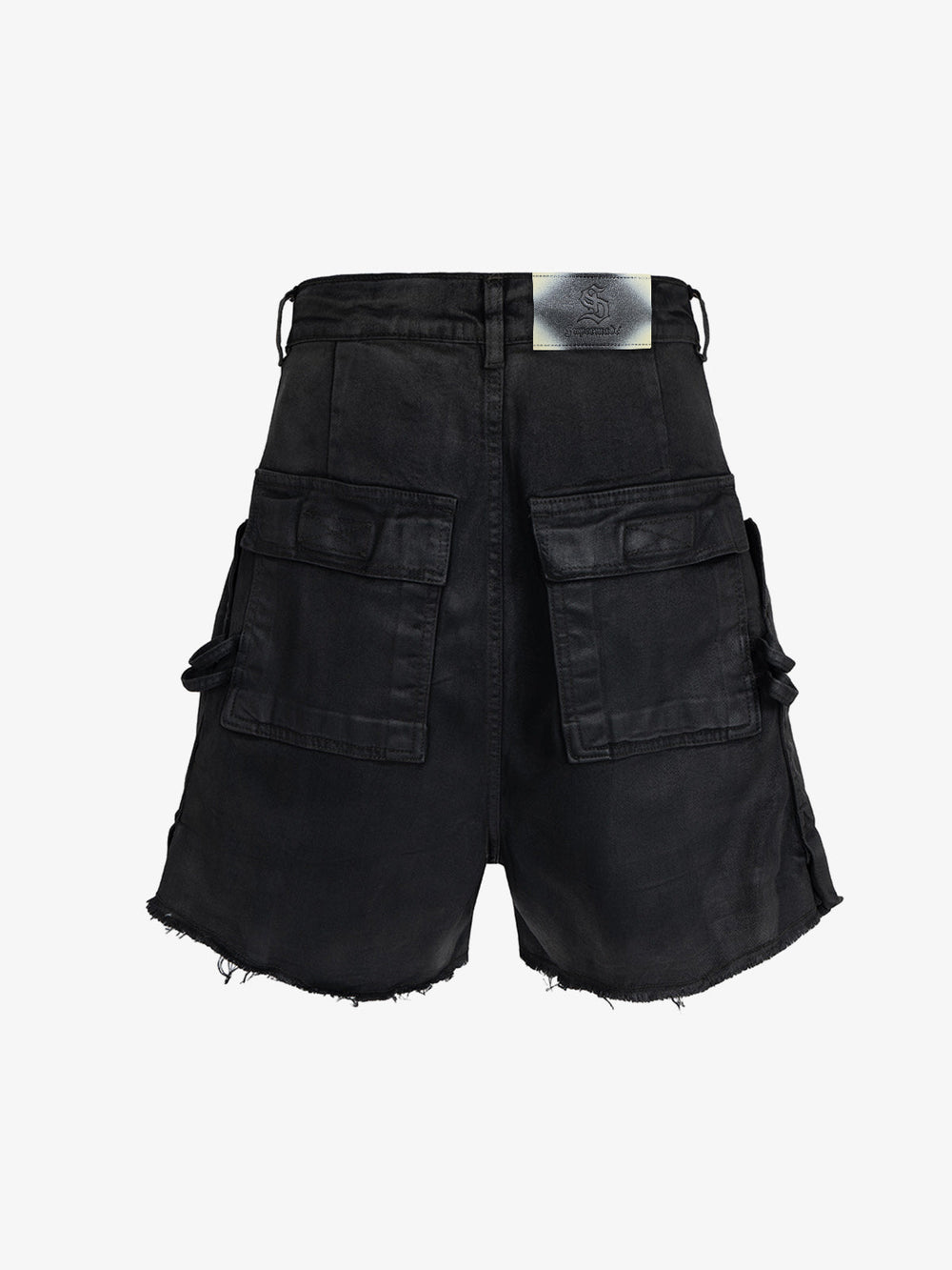 Industrial Multi-Pocket Distressed Cargo Shorts 