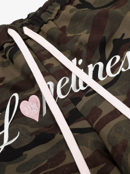 Camouflage Embroidered Casual Shorts 