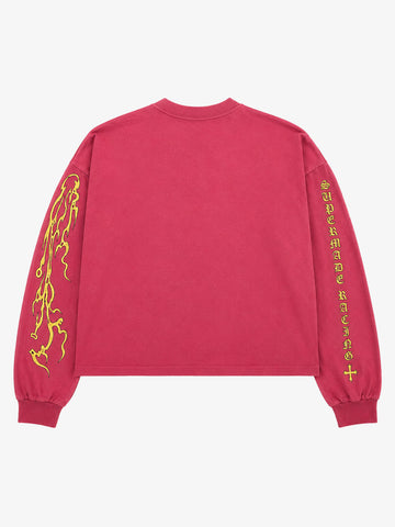 Racing Skull Girl Graphic Boxy Long Sleeve Tee