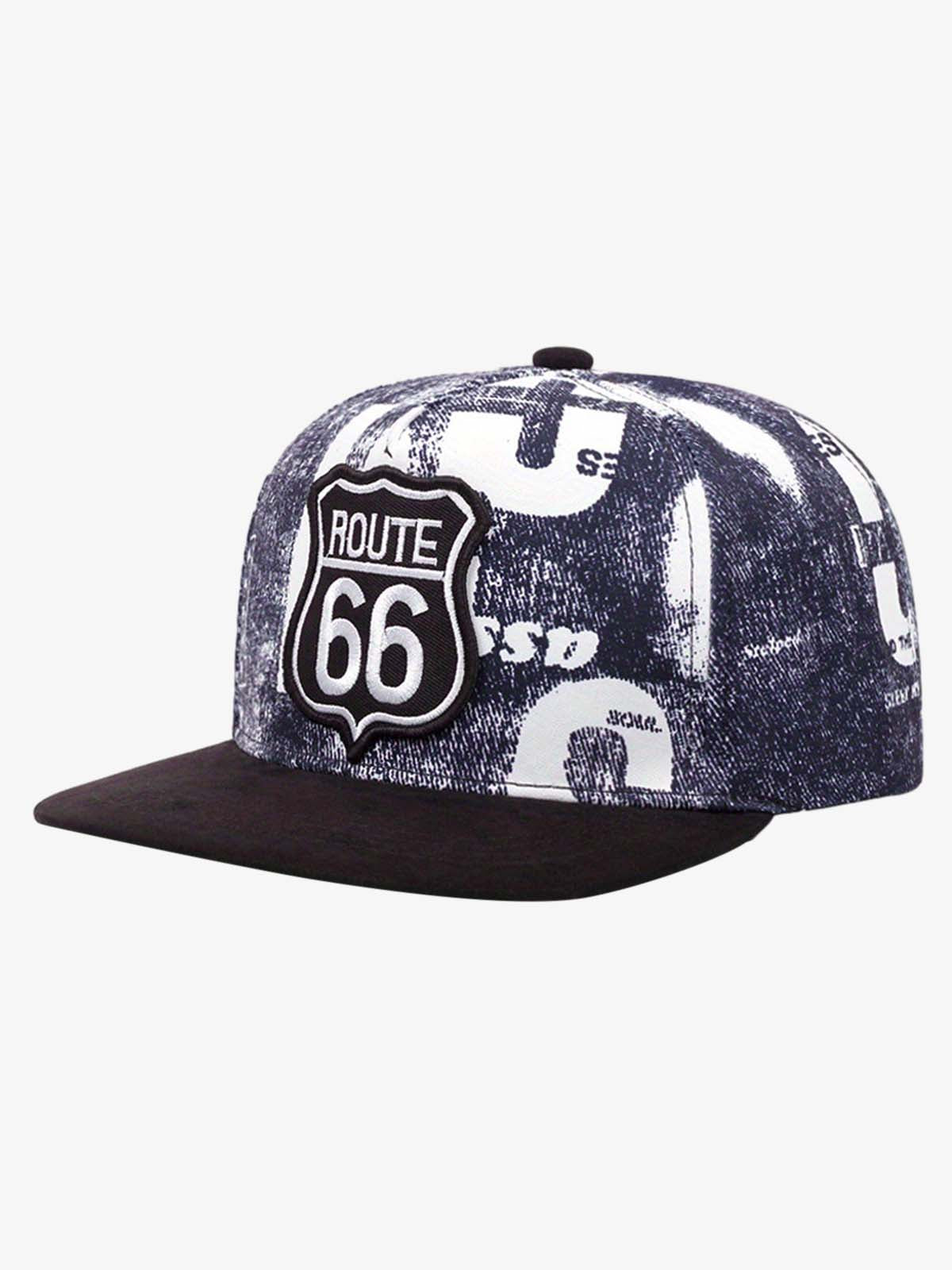Route 66 Embroidered Snapback Hat 