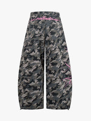 Y2K Camo Pink Print Barrel Sweatpants 