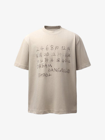 Hand-Drawn Numeric Jersey T-Shirt 