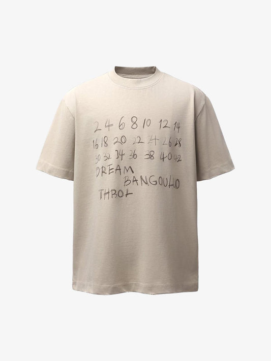 Hand-Drawn Numeric Jersey T-Shirt 