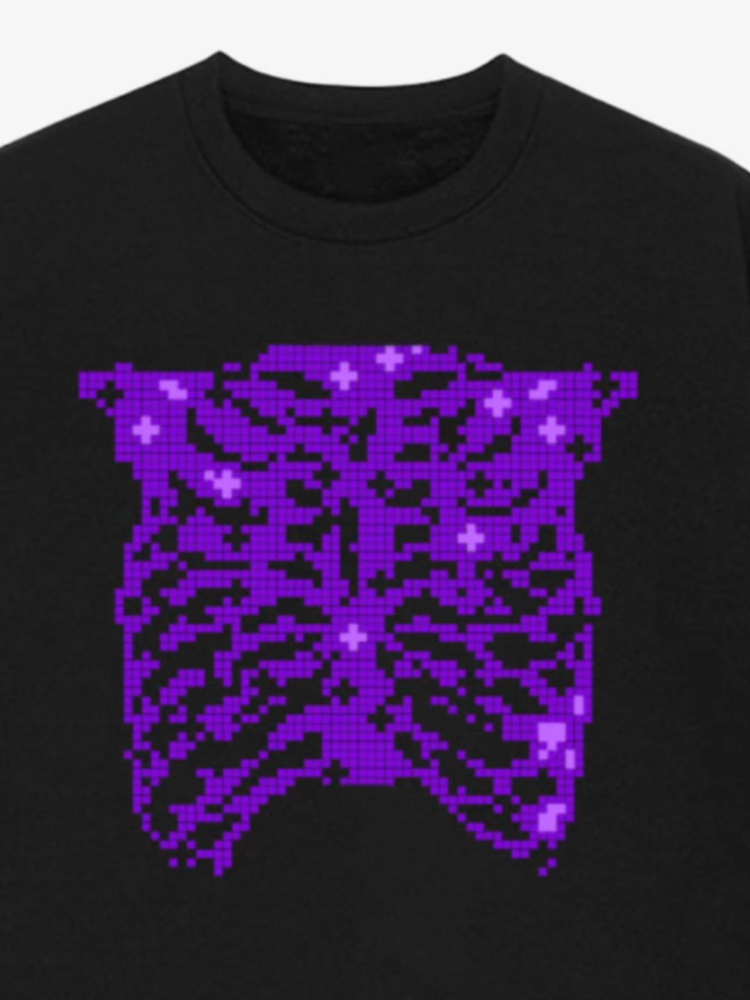 Purple Pixel Art Sweatshirt 