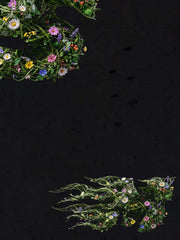 Distressed Abstract Floral Graphic Street T-Shirt 