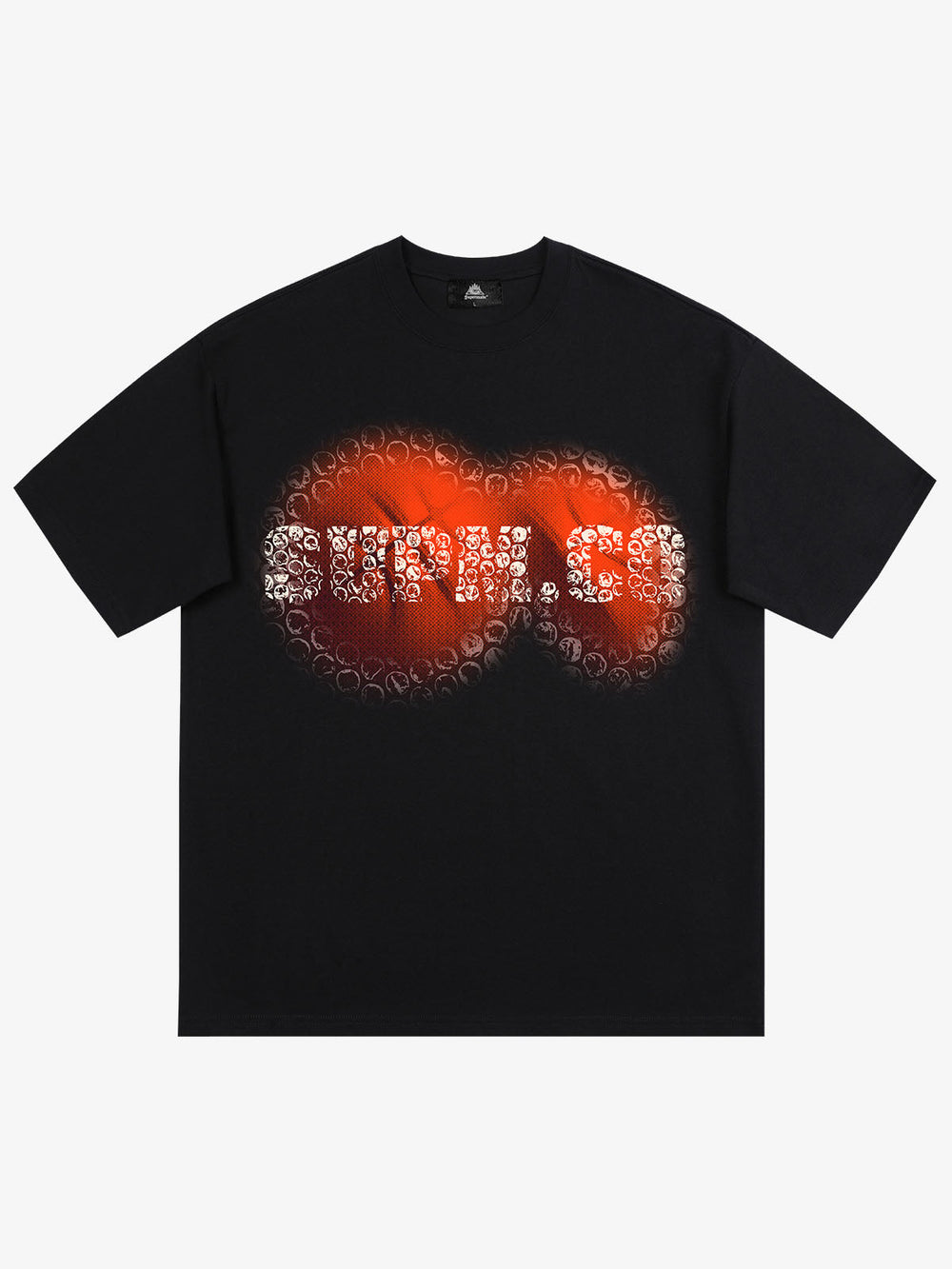 SUPM Foam Texture Basketball Pattern Graphic T-Shirt 