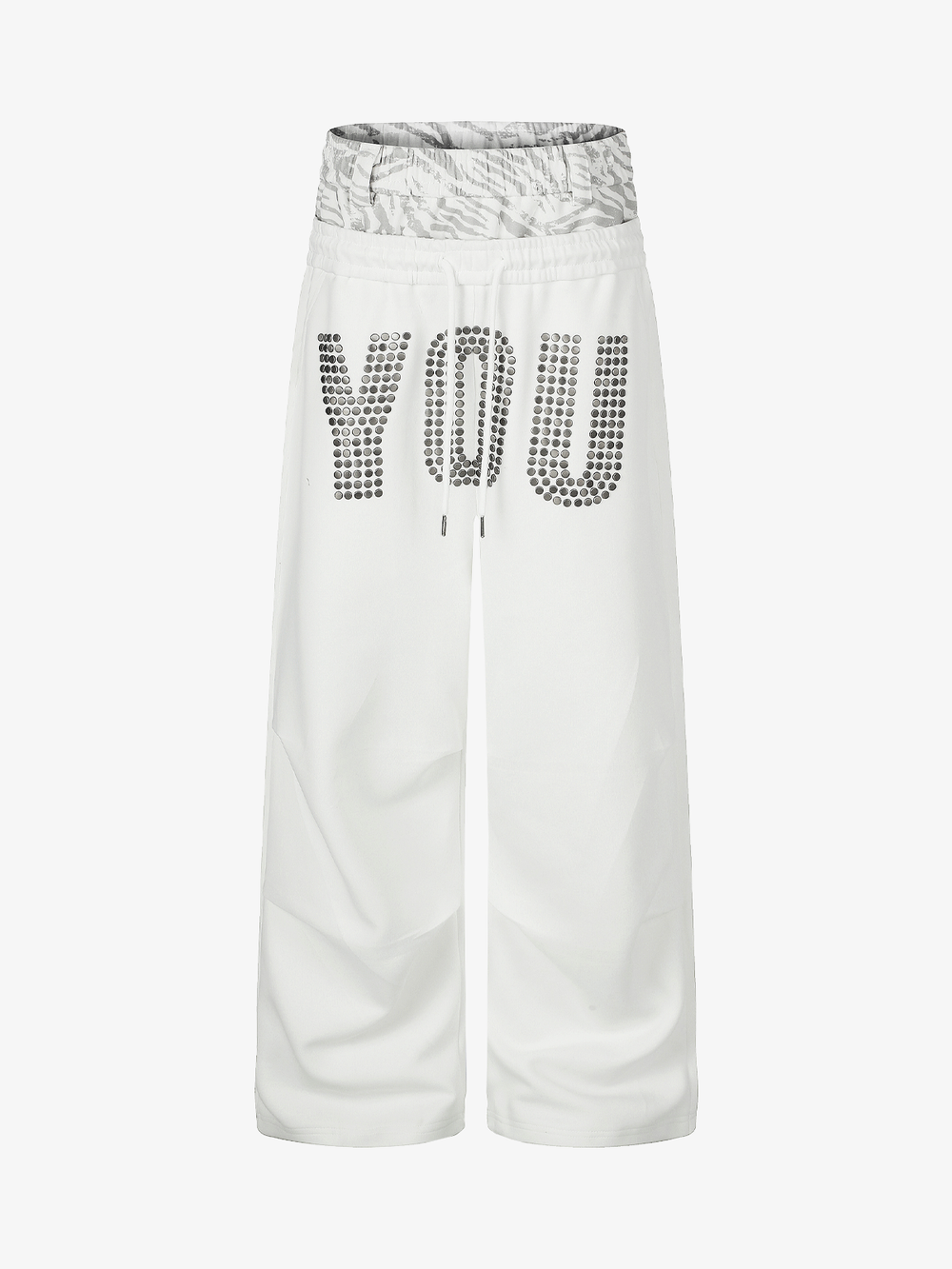 Double-Waist "YOU" Graphic Sweatpants