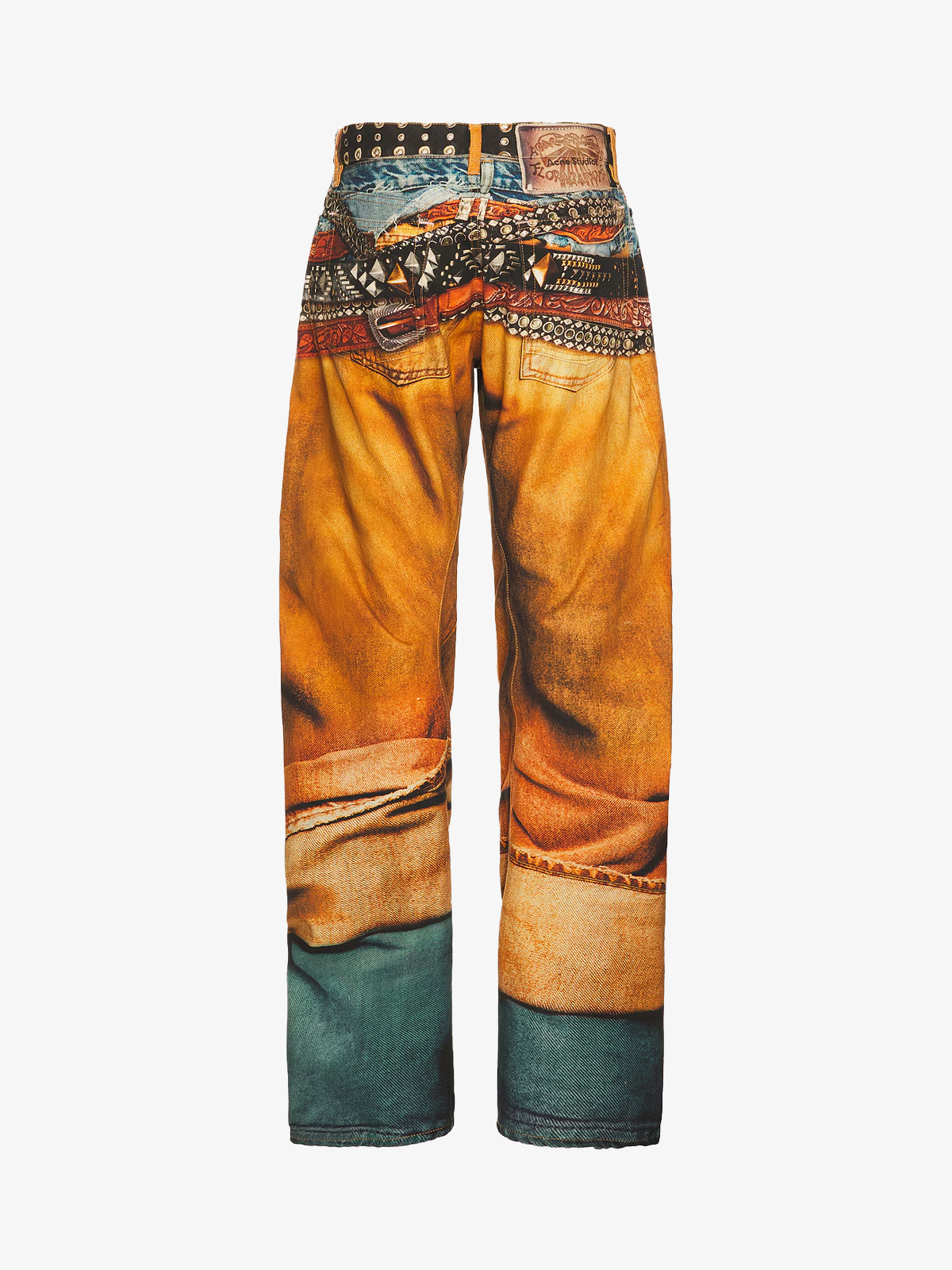 Distressed Graphic Washed Jeans