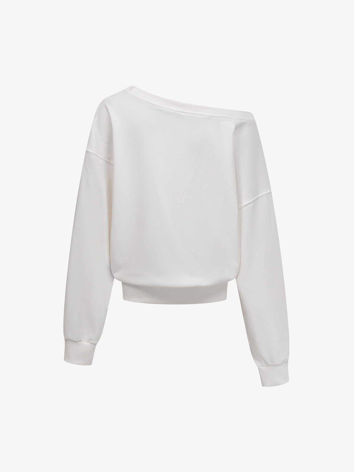 Flag Print Off-Shoulder Sweatshirt