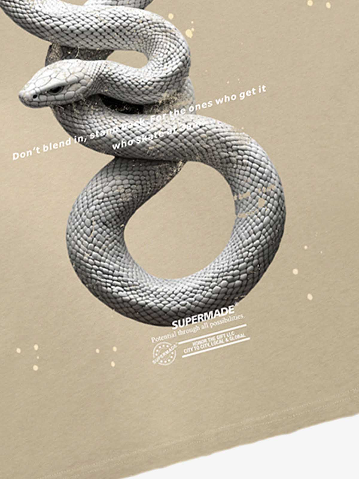 Snake and Sword Graphic T-Shirt with Bold Statement Design 