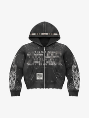 Graphic Streetwear Zip-Up Jacket