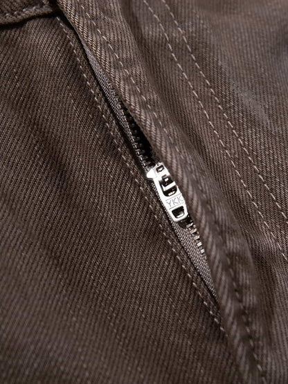 Retro Graffiti Painted Distressed Wide-Leg Jeans 