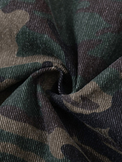Camouflage Wide-Leg Pants for Women - Stylish and Versatile Design 