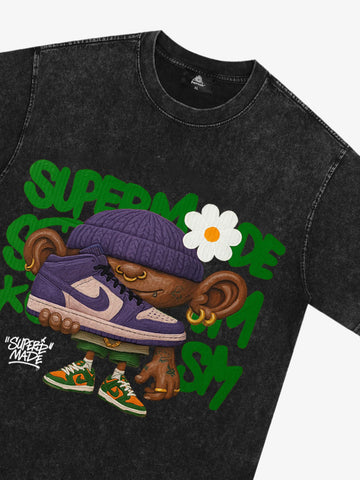 Street Cartoon Sneaker Graffiti Sneaker T-shirt 