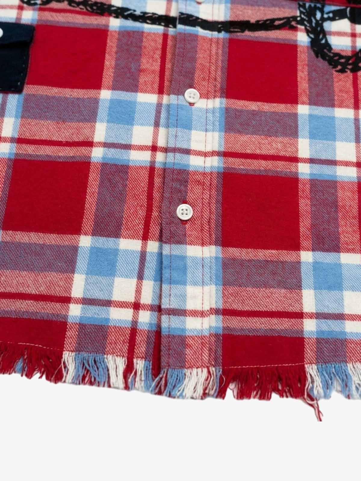 Napoleon Plaid Flannel Shirt; Red / S, Red / M, Red / L, Red / XL, Red / 2XL