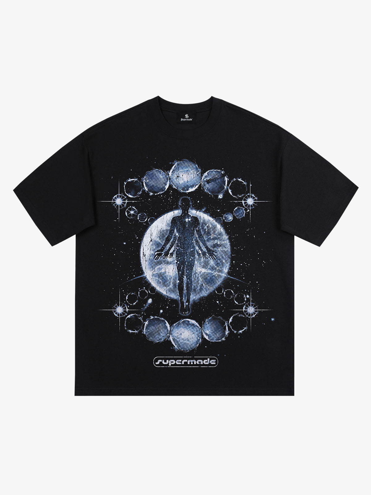 Maglietta con grafica a silhouette stellata