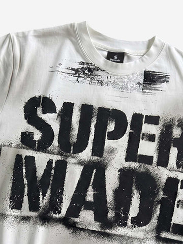 Vintage Washed Logo Print T-Shirt