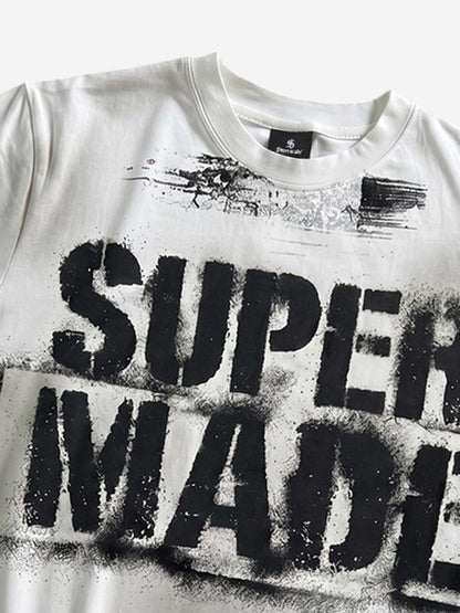 Vintage Washed Logo Print T-Shirt