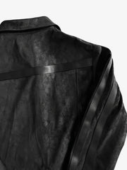 3D Scorpion Striped Faux Leather Jacket