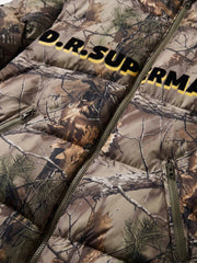 Camo Graphic Hooded Padded Coat