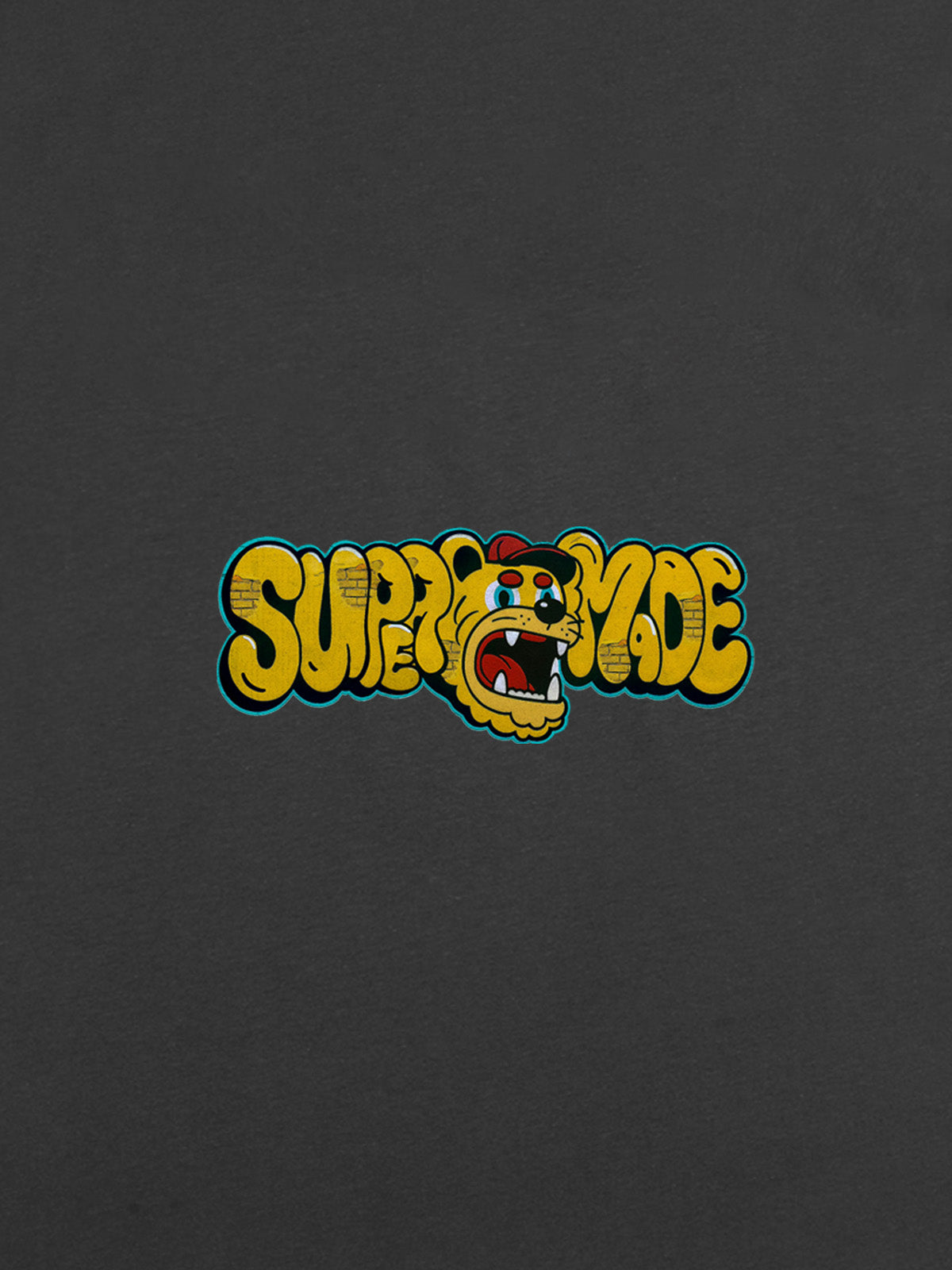 Street Graffiti Trendy Tiger Head Font T-Shirt 