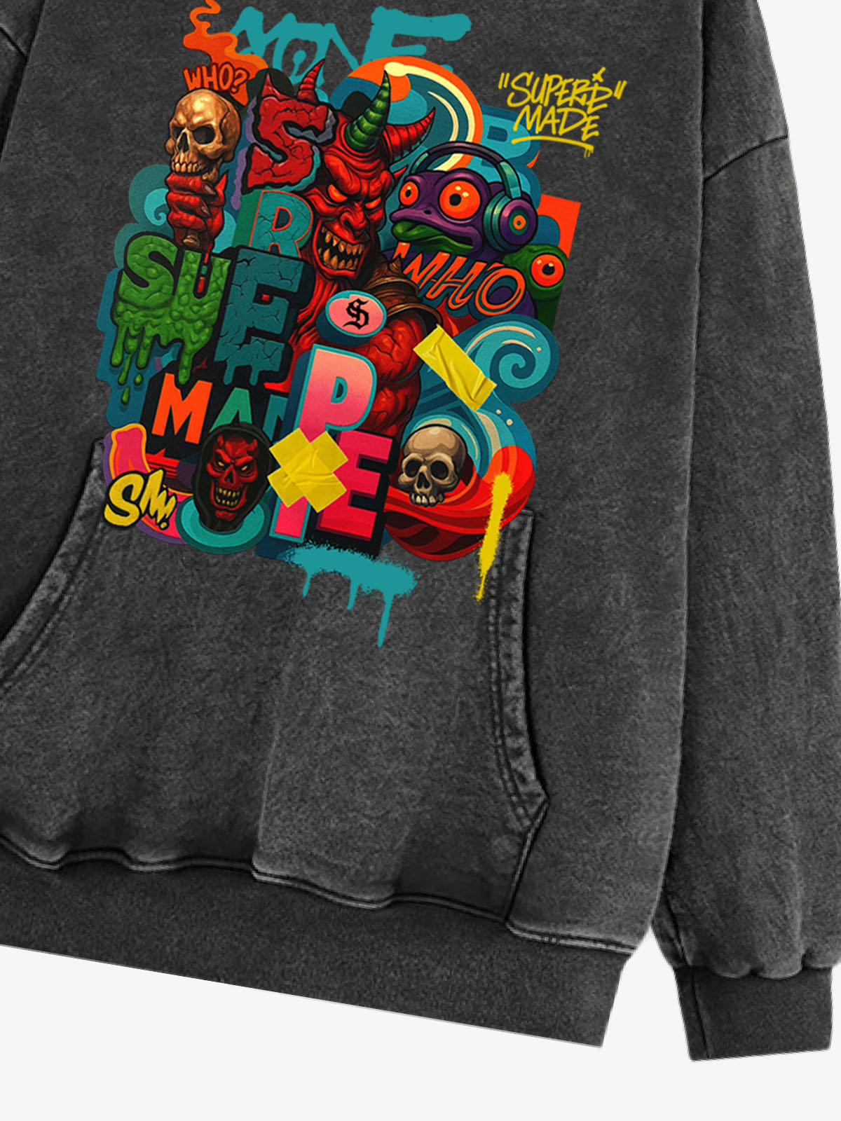 Thesupermade Devil Street Graffiti Carnival Hoodie 