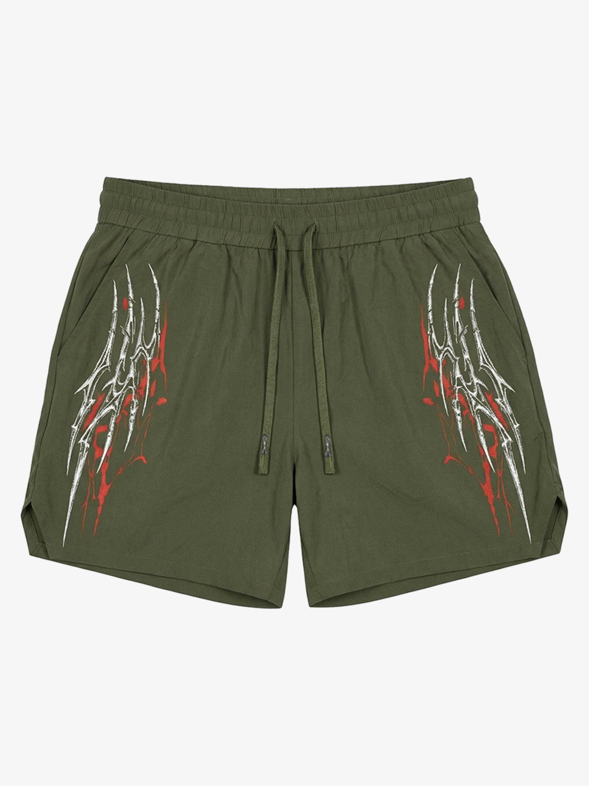 Y2K Thorn Graphic Drawstring Shorts 
