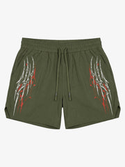 Y2K Thorn Graphic Drawstring Shorts 