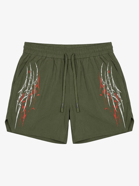 Y2K Thorn Graphic Drawstring Shorts
