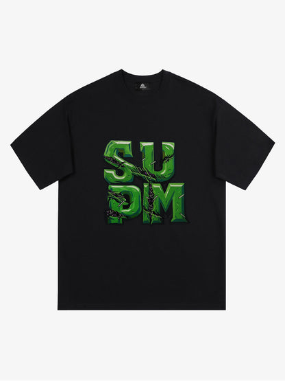 Supermade Street Green Thorn Font T-Shirt 