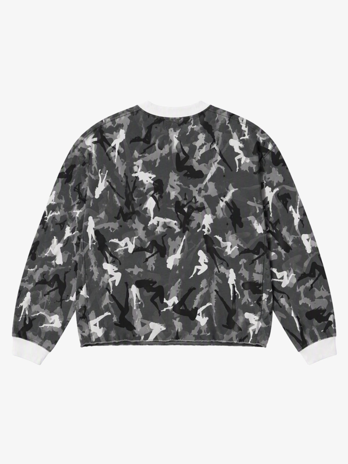 Graffiti Letter Camo Graphic Sweatshirt