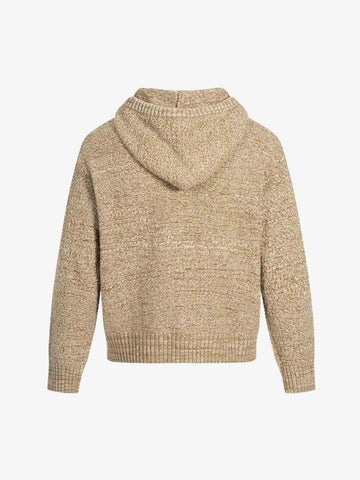 Relaxed Fit Knit Hooded Pullover Hoodie Sweater 