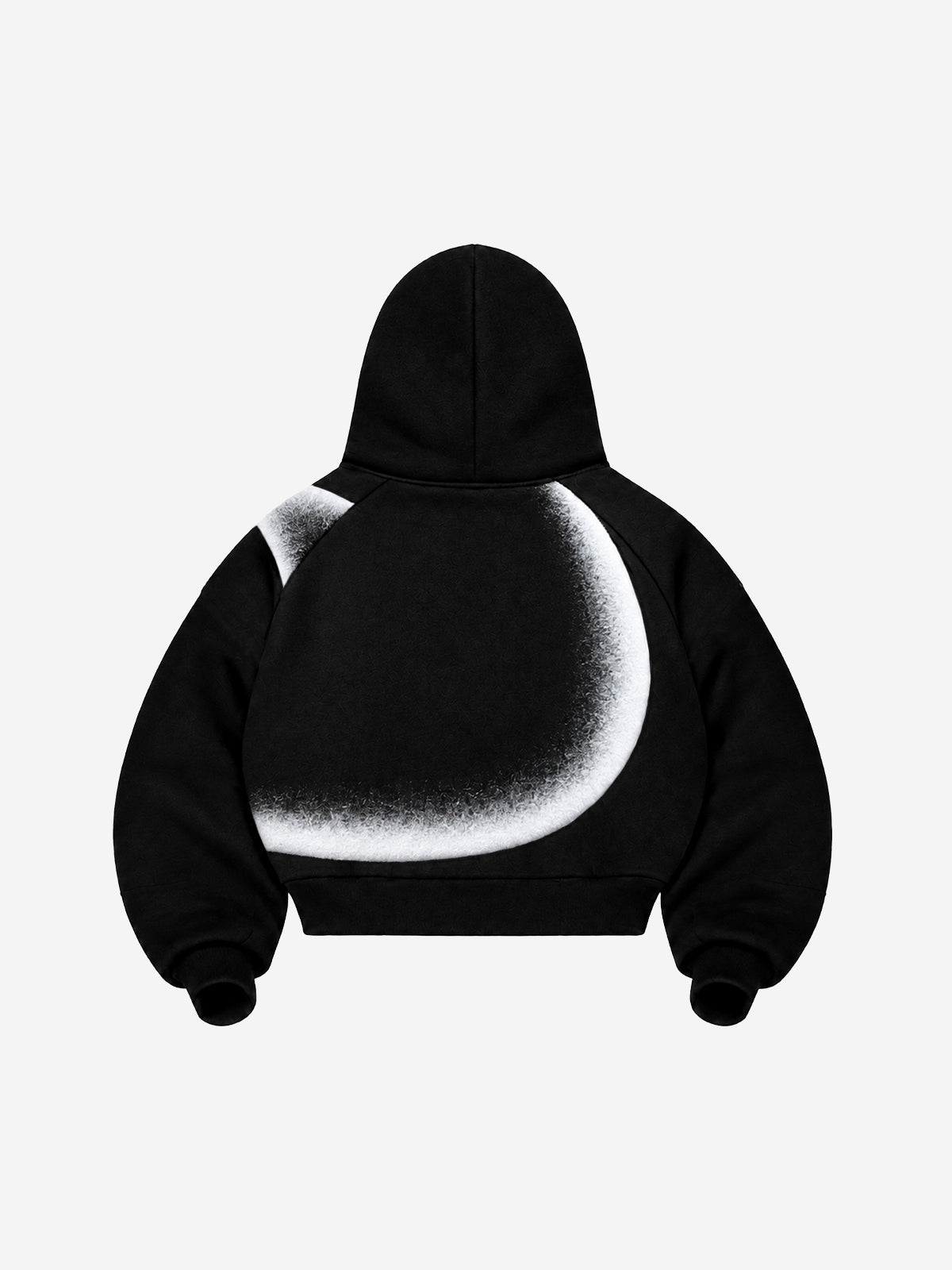 Curved Stripe Zip Hoodie & Wide-Leg Sweatpants Set