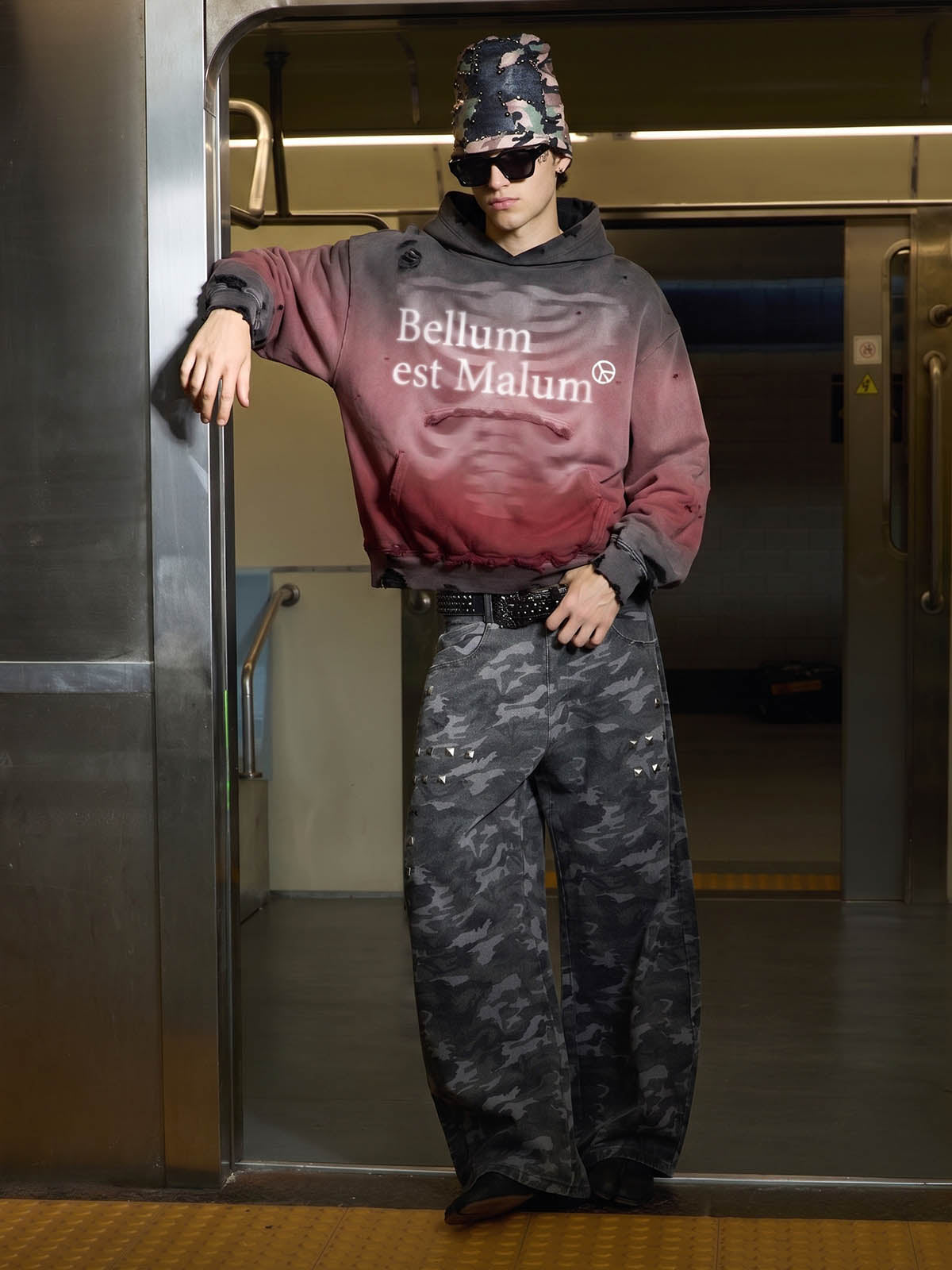 Dip-Dye Gradient Washed Sweatshirt