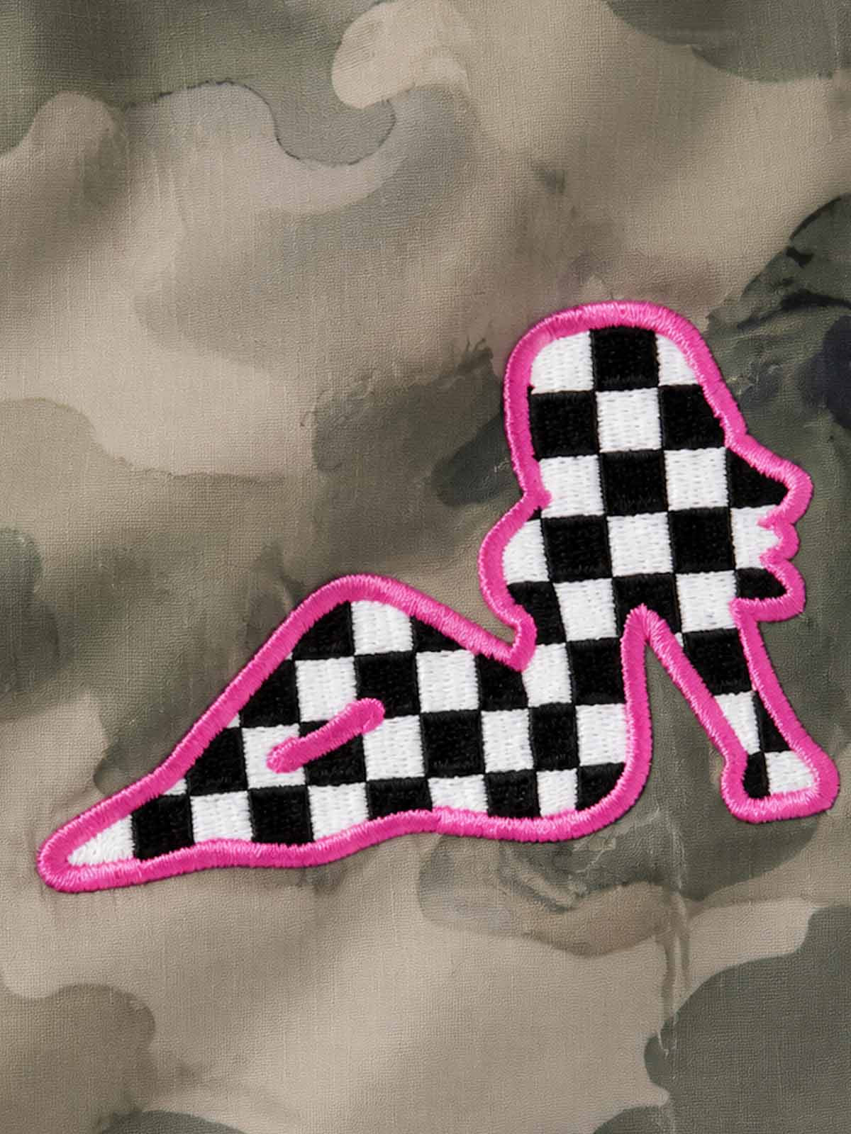 Camo Racing Embroidered Waterproof Hooded Sports Jacket
