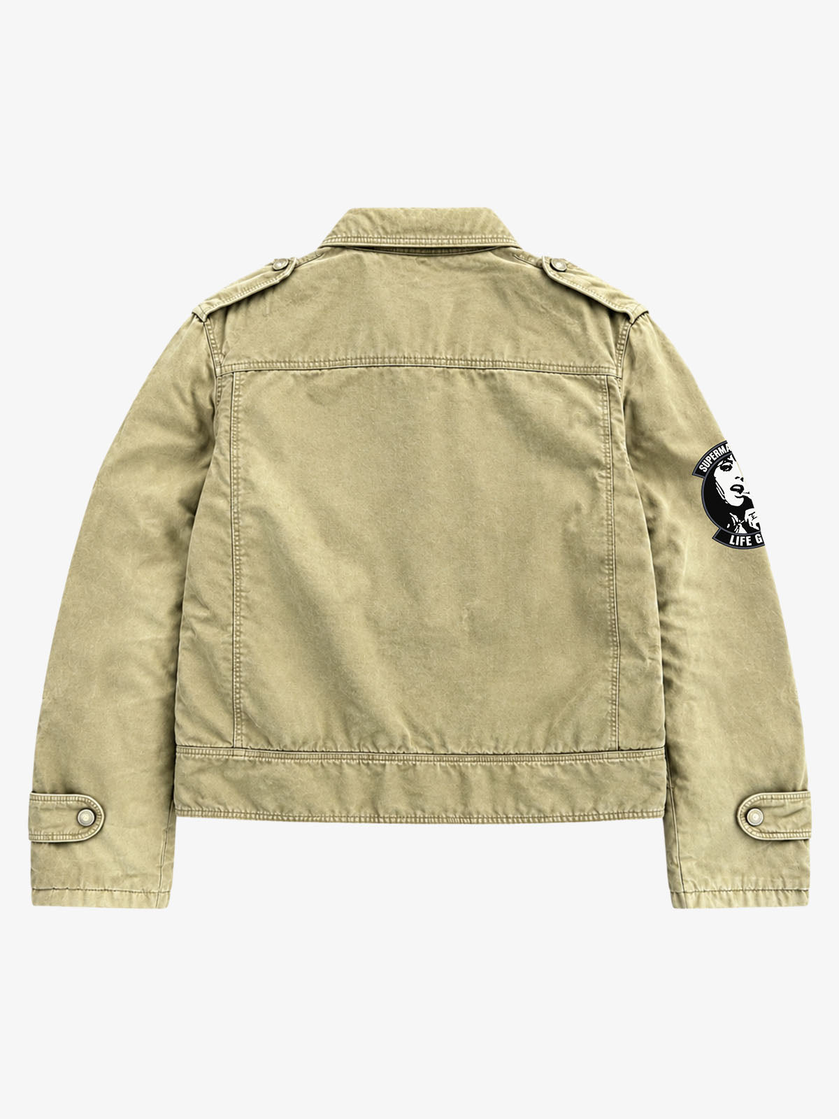 Sand Multi-Pocket Boxy Workwear Jacket