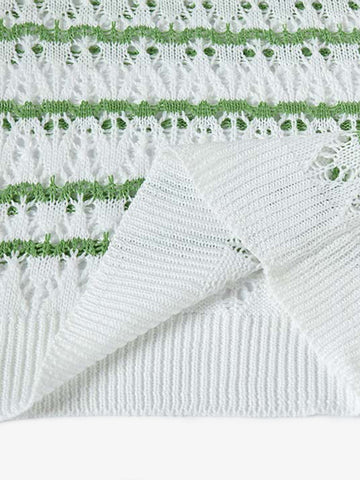 Retro Open-Knit Polo Shirt 