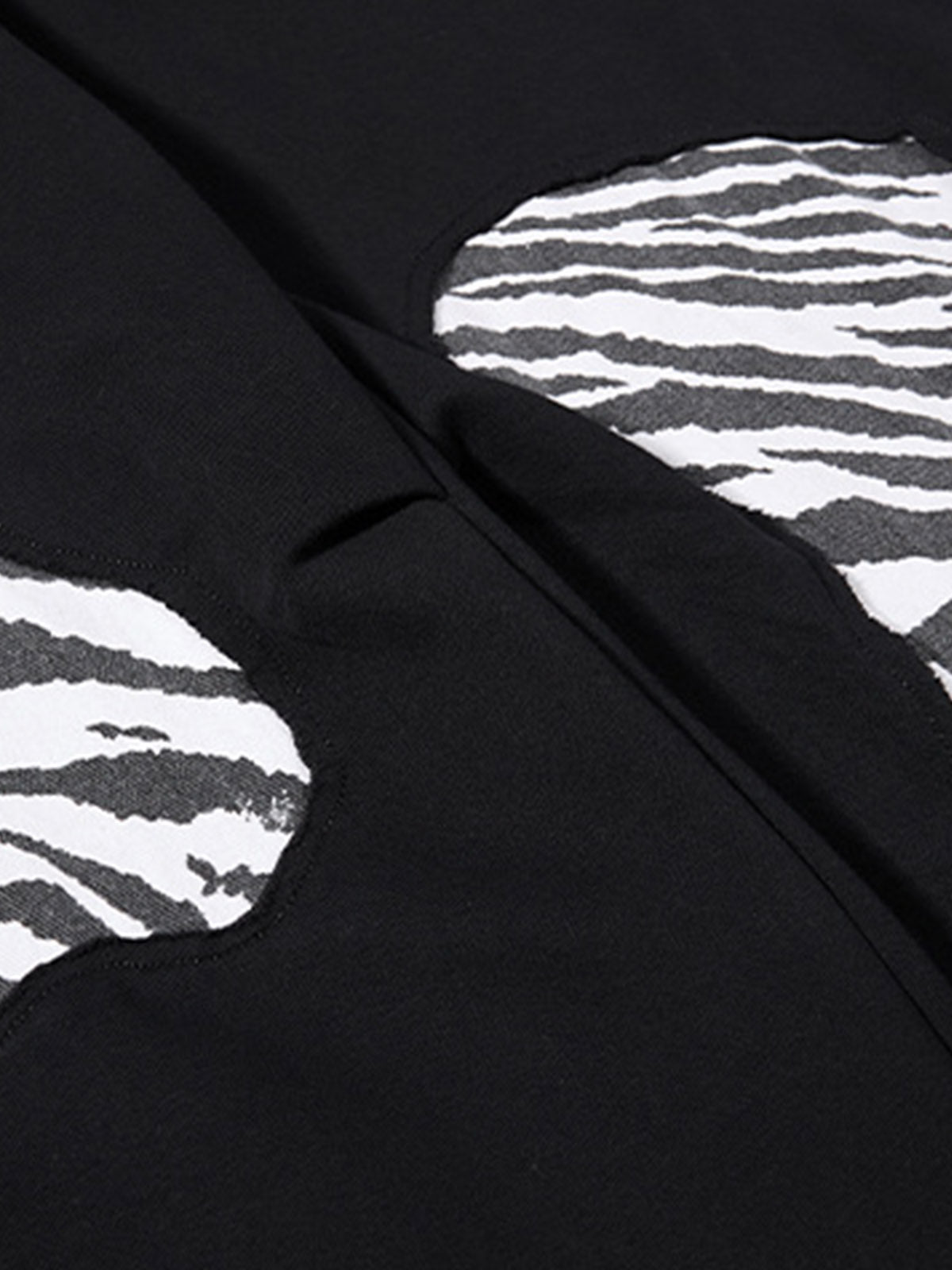 Zebra Patch Star Graphic Wide-Leg Sweatpants