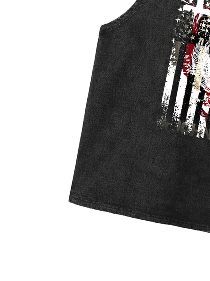 Orginal Eagle Flag Print Vest 