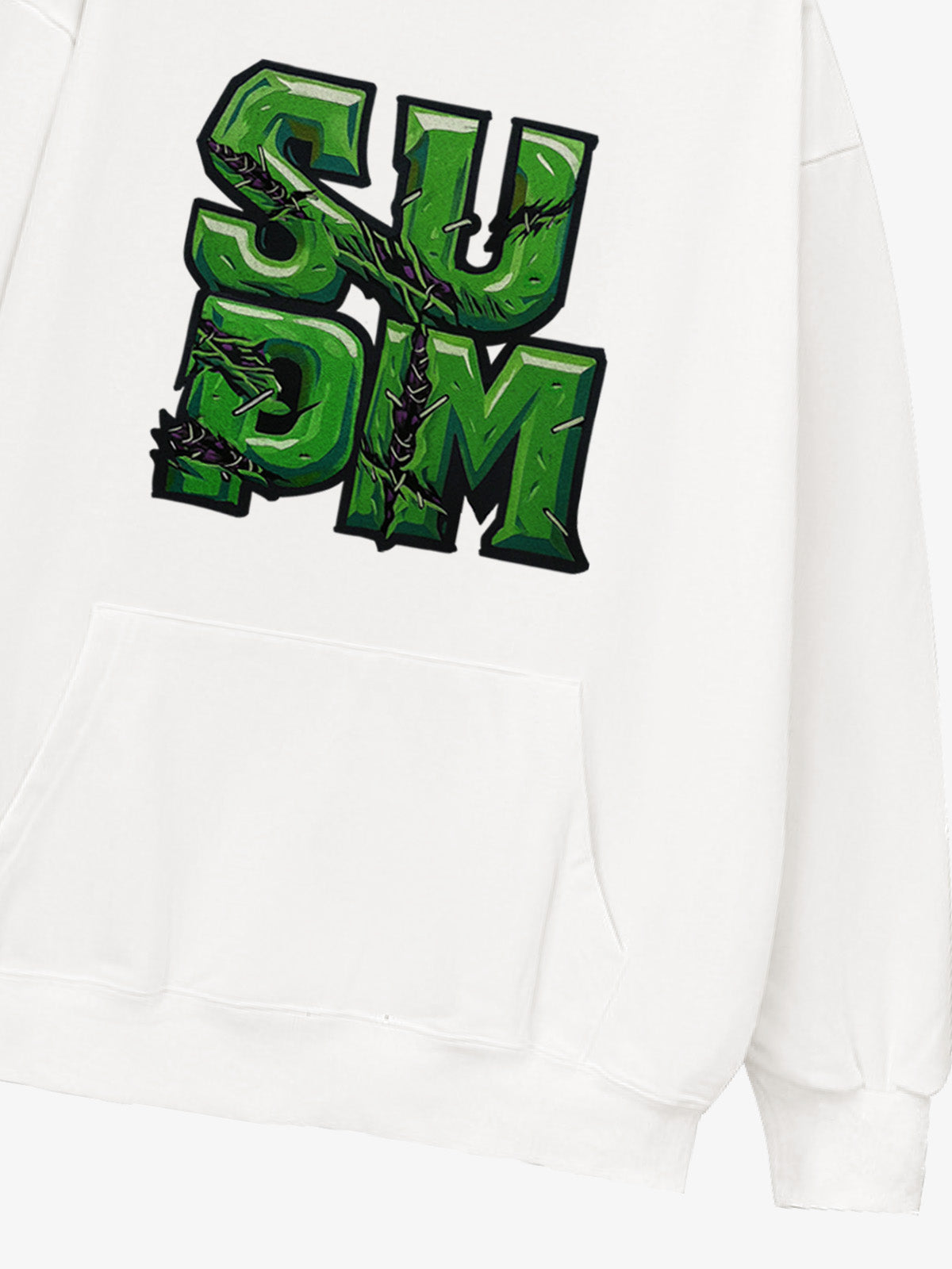 Supermade Green Thorn Font Hooded Sweatshirt 