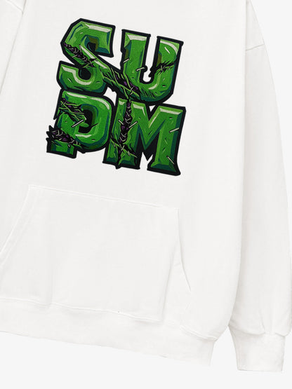 Supermade Green Thorn Font Hooded Sweatshirt 