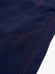 Contrast Stitch Curved-Leg Drawstring Pants