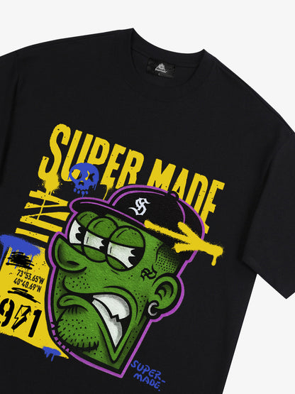 Bold Monster Design Graphic T-Shirt 