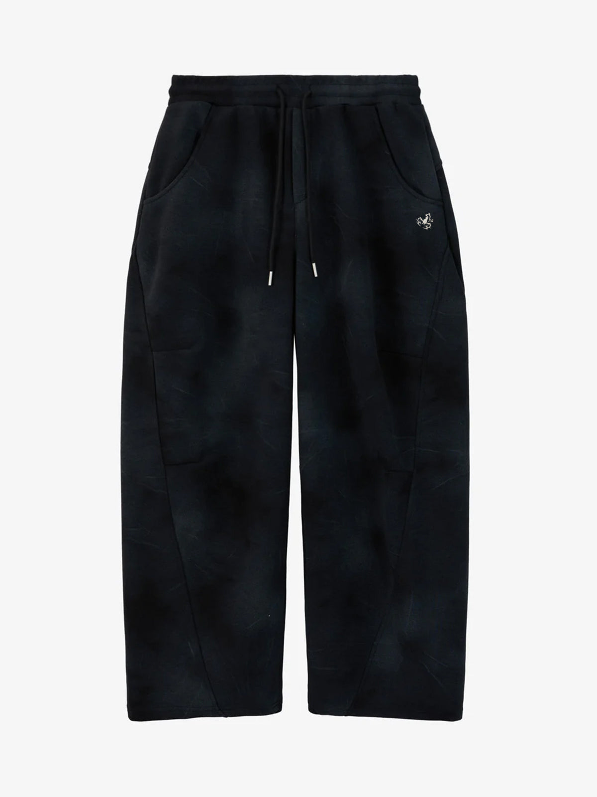 Vintage Washed Tie-Dye Zip Up Hoodie & Barrel Sweatpants Tracksuit 