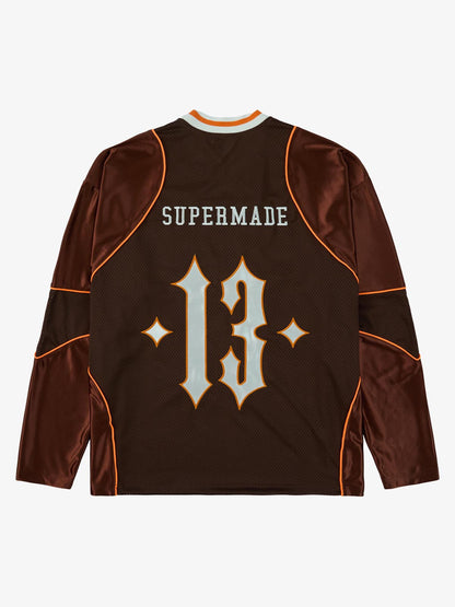 Supermade American Gothic Font Satin Mesh Jersey 