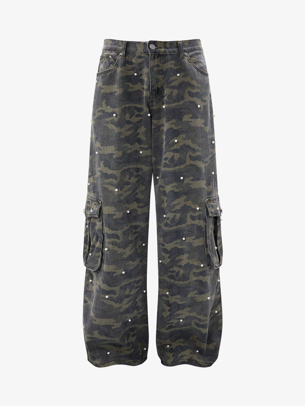 Camo Studded Cargo Pants