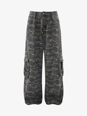 Camo Studded Cargo Pants